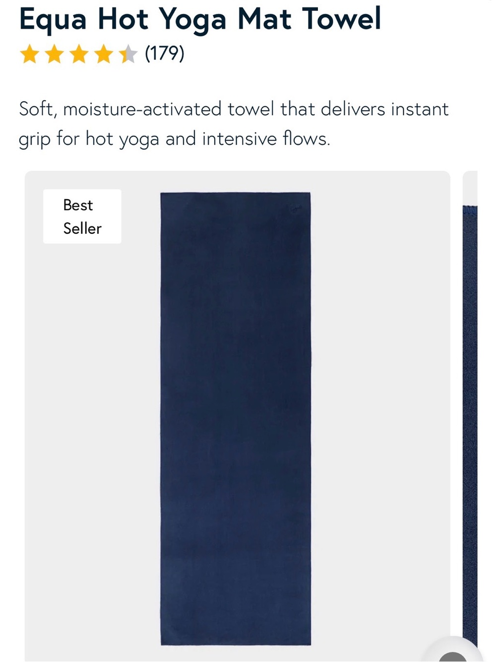 Manduka Equa Hot Yoga Mat Towel blue